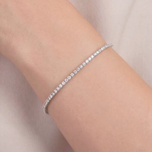 Preview: Armband Tennisarmband 925 Sterling Silber 84 Zirkonia 19 cm