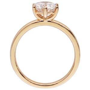 Preview: Damen Ring Solitär 585 Gelbgold 1 Lab-Grown-Diamant Brillant 1,0 ct.