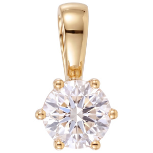 Anhänger Solitär 333 Gelbgold 1 Lab-Grown-Diamant Brillant 0,50 ct