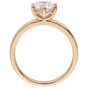 Preview: Damen Ring Solitär 333 Gelbgold 1 Lab-Grown-Diamant Brillant 1,0 ct.
