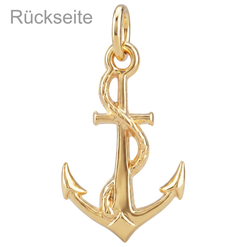 Preview: Anhänger Anker 925 Sterling Silber vergoldet