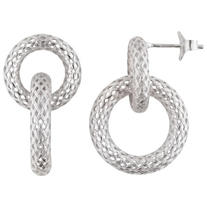 Ohrhänger rund 925 Sterling Silber Silberohrringe