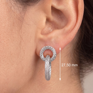 Preview: Ohrhänger rund 925 Sterling Silber Silberohrringe