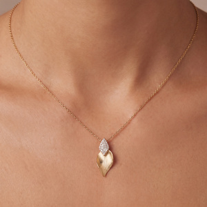 Collier Halskette 925 Silber vergoldet mattiert 32 Zirkonia 45 cm Kette