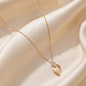Collier Halskette 925 Silber vergoldet mattiert 32 Zirkonia 45 cm Kette