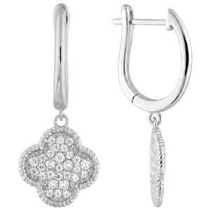 Creolen 925 Sterling Silber 58 Zirkonia Silberohrringe