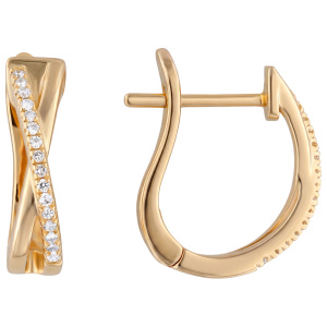 Creolen 925 Silber vergoldet 32 Lab-Grown-Diamanten Brillanten