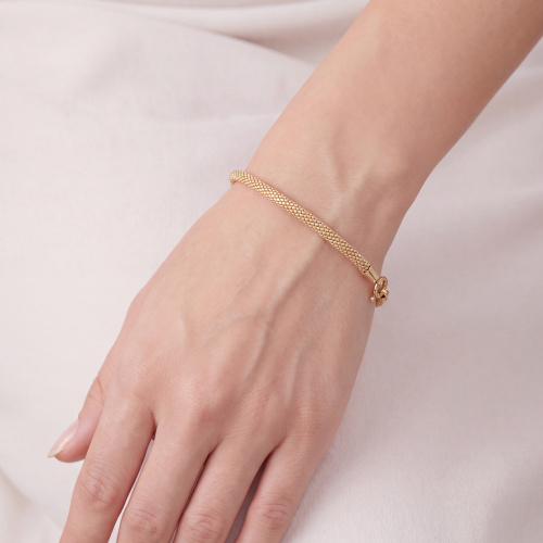 Preview: Armband 925 Sterling Silber vergoldet diamantiert 19 cm