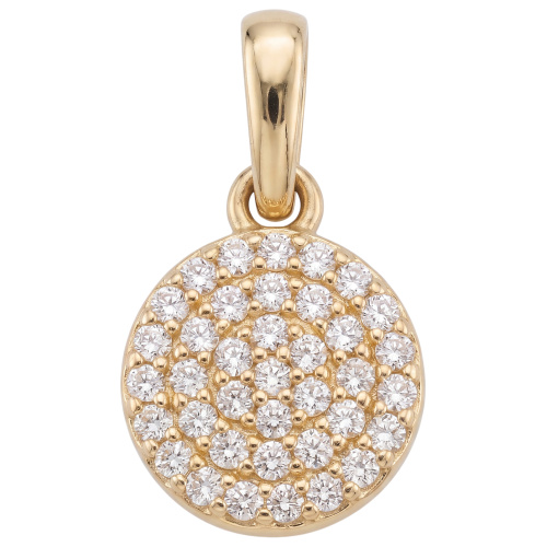 Anhänger 333 Gold Gelbgold 38 Zirkonia Goldanhänger