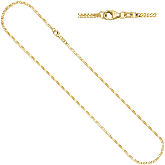Panzerkette 585 Gelbgold diamantiert 2,2 mm 60 cm Gold Kette Halskette Goldkette
