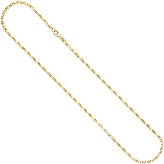 Panzerkette 585 Gelbgold diamantiert 2,2 mm 60 cm Gold Kette Halskette Goldkette