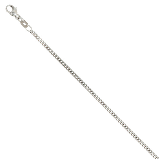 Panzerkette 925 Sterling Silber 2 mm 45 cm Halskette Kette Silberkette Karabiner