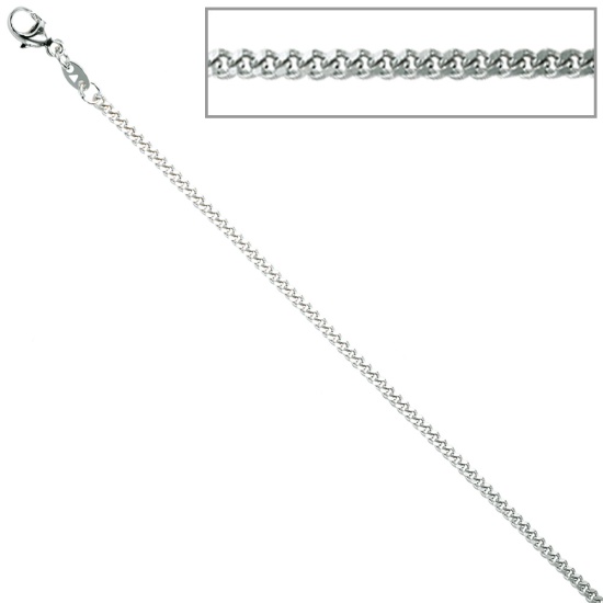 Panzerkette 925 Sterling Silber 2 mm 50 cm Halskette Kette Silberkette Karabiner