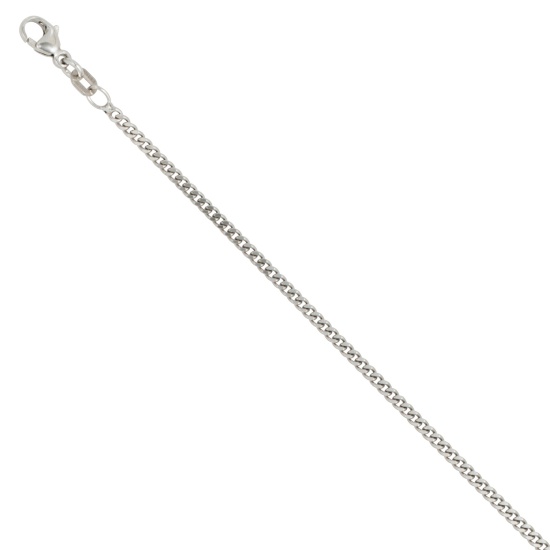 Panzerkette 925 Sterling Silber 2 mm 50 cm Halskette Kette Silberkette Karabiner