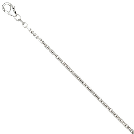 Ankerkette 925 Silber 2 mm 50 cm Halskette Kette Silberkette Karabiner