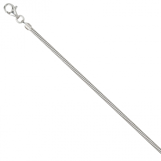 Schlangenkette 925 Silber 1,9 mm 45 cm Halskette Kette Silberkette Karabiner