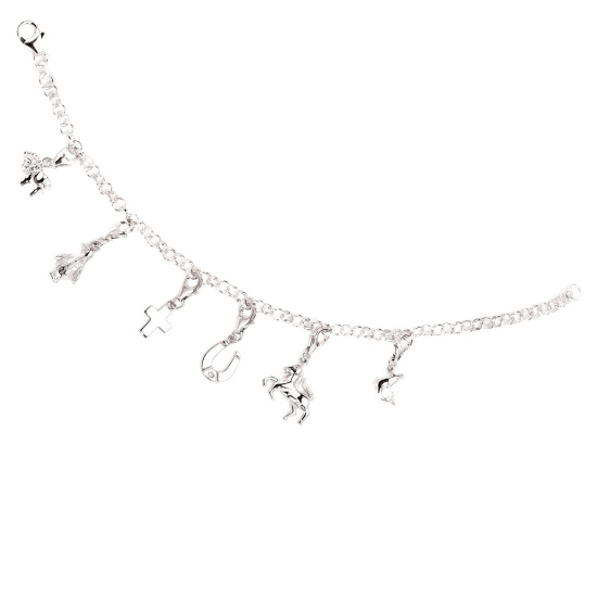 Einhänger Charm Delfin 925 Sterling Silber rhodiniert