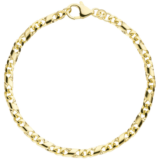 Armband 333 Gold Gelbgold massiv 19 cm Karabiner