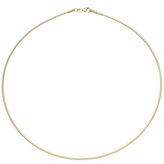 Halsreif 333 Gelbgold 1,5 mm 45 cm Gold Kette Halskette Goldhalsreif Karabiner
