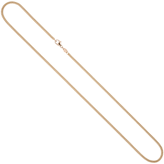 Panzerkette 585 Rotgold 2,0 mm 42 cm Gold Kette Halskette Rotgoldkette Karabiner
