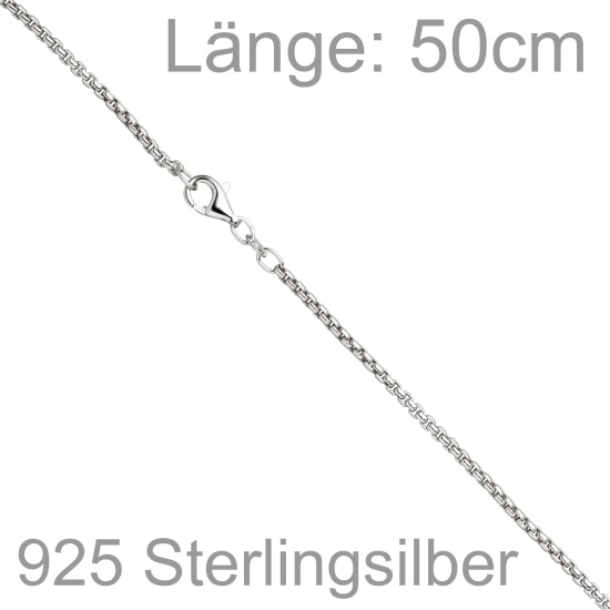 Venezianerkette 925 Sterling Silber 2,5 mm 50 cm Halskette Kette Karabiner