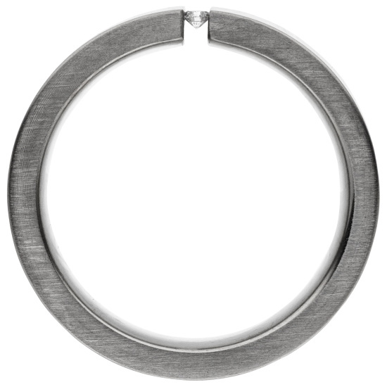 Damen Ring Titan matt 1 Diamant Brillant 0,03ct.
