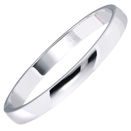 Armreif Armband oval 925 Sterling Silber Silberarmreif Kastenschloss