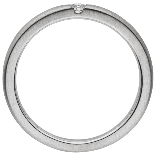 Damen Ring 950 Platin matt 1 Diamant Brillant 0,06ct. Platinring