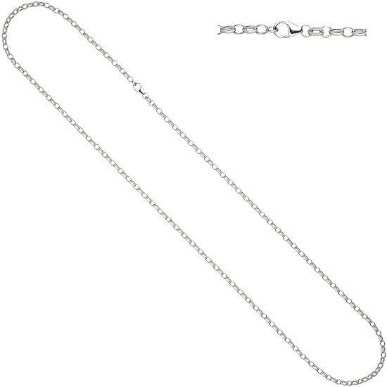 Ankerkette 925 Silber 3,0 mm 60 cm Halskette Kette Silberkette Karabiner