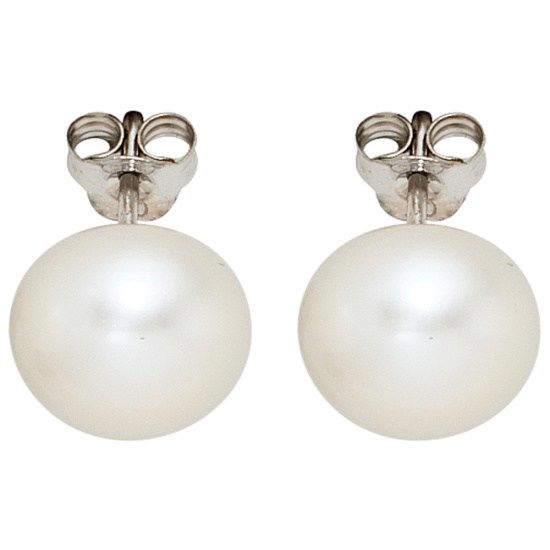 Ohrstecker 925 Sterling Silber 2 Süßwasser Perlen Ohrringe Perlenohrstecker