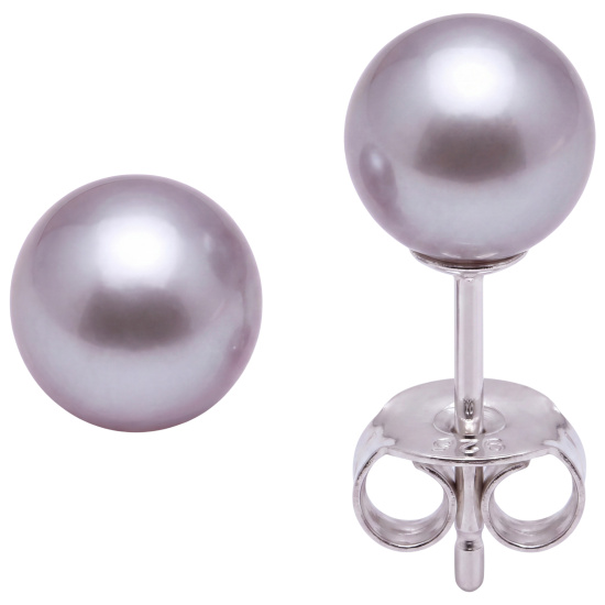 Ohrstecker 925 Sterling Silber 2 Süßwasser Perlen Ohrringe Perlenohrstecker