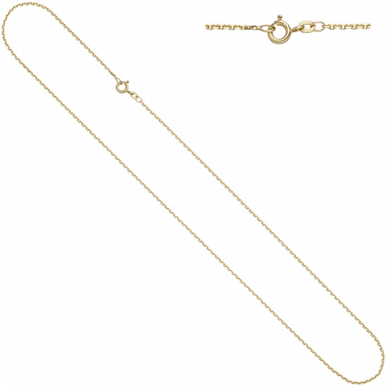 Ankerkette 333 Gelbgold diamantiert 1,6 mm 60 cm Gold Kette Halskette Goldkette