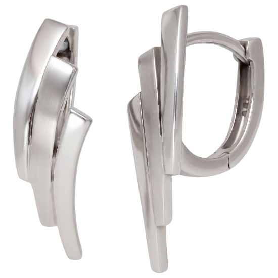 Creolen 925 Sterling Silber mattiert Ohrringe Silberohrringe Silbercreolen