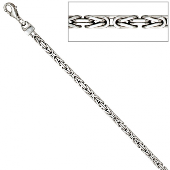 Königskette 925 Sterling Silber 3,1 mm 45 cm Halskette Kette Silberkette