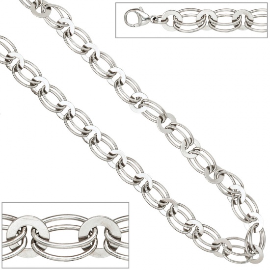 Halskette Kette 925 Sterling Silber rhodiniert 45 cm Silberkette Karabiner