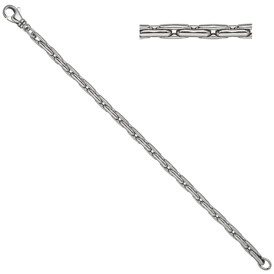 Armband 925 Sterling Silber rhodiniert 19 cm Silberarmband Karabiner