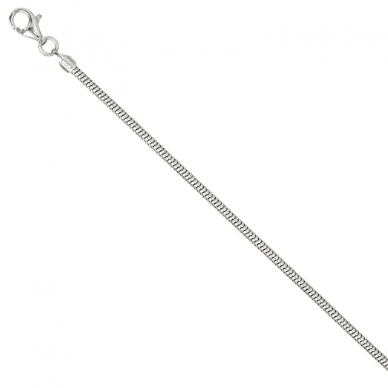 Schlangenkette 925 Silber 1,9 mm 60 cm Halskette Kette Silberkette Karabiner