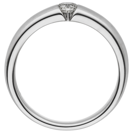 Damen Ring 585 Gold Weißgold 1 Diamant Brillant 0,20ct. Diamantring Weißgoldring