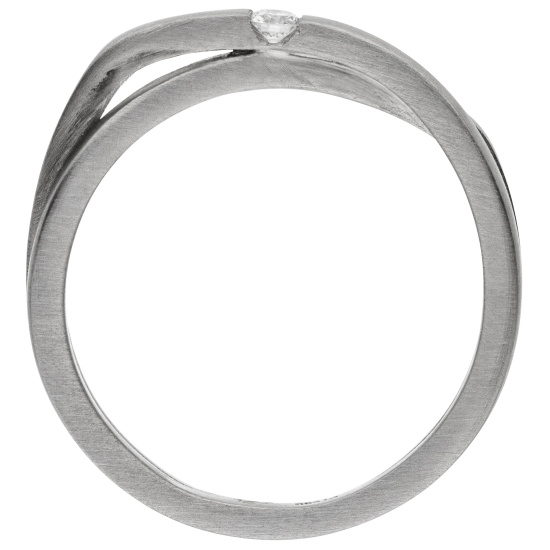 Damen Ring 950 Platin matt 1 Diamant Brillant 0,05ct. Platinring