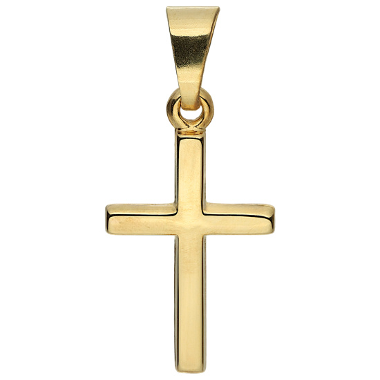Anhänger Kreuz 333 Gold Gelbgold Kreuzanhänger Goldkreuz