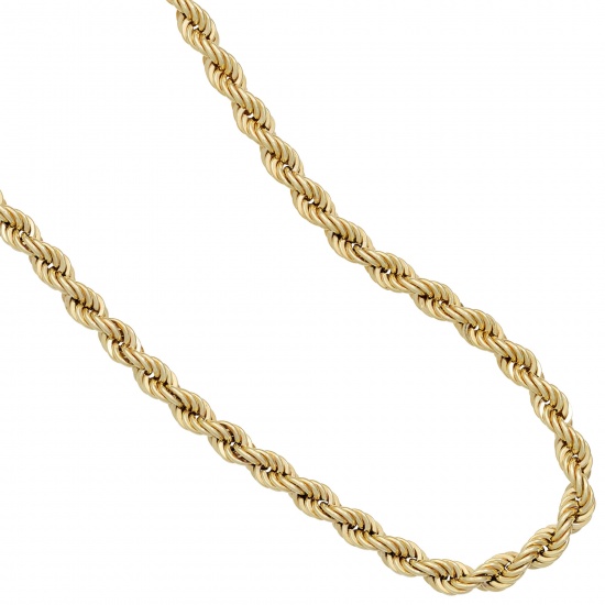 Kordelkette 333 Gelbgold 4,9 mm 45 cm Gold Kette Halskette Goldkette Karabiner