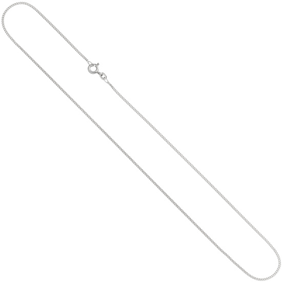 Panzerkette 585 Weißgold 1,7 mm 42 cm Gold Kette Halskette Weißgoldkette
