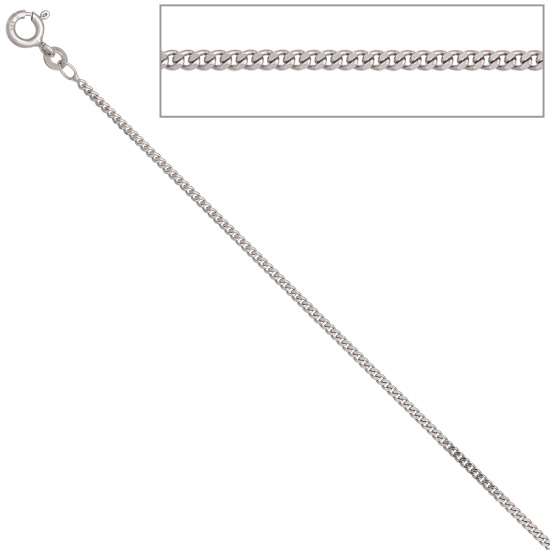 Panzerkette 585 Weißgold 1,7 mm 42 cm Gold Kette Halskette Weißgoldkette