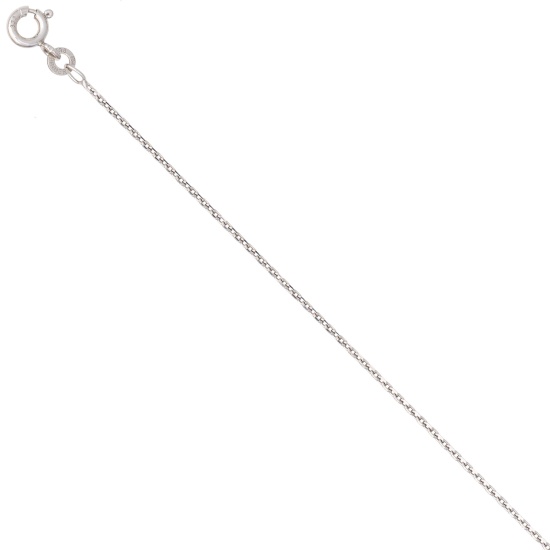 Ankerkette 333 Weißgold 1,3 mm 42 cm Gold Kette Halskette Weißgoldkette