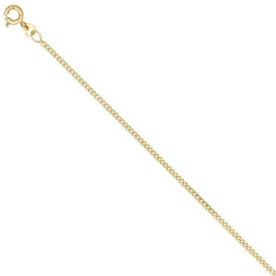 Panzerkette 333 Gelbgold 1,7 mm 36 cm Gold Kette Halskette Goldkette Federring