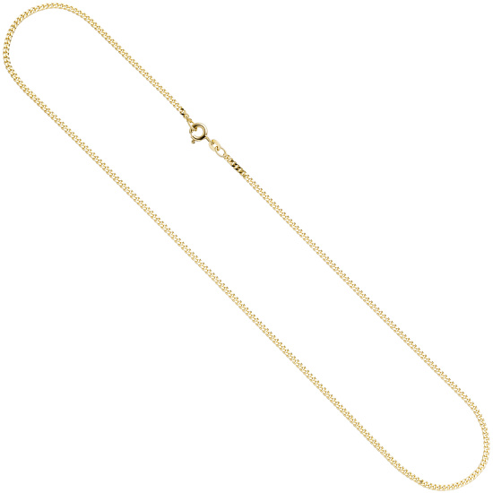 Panzerkette 585 Gelbgold 2,1 mm 45 cm Gold Kette Halskette Goldkette Federring