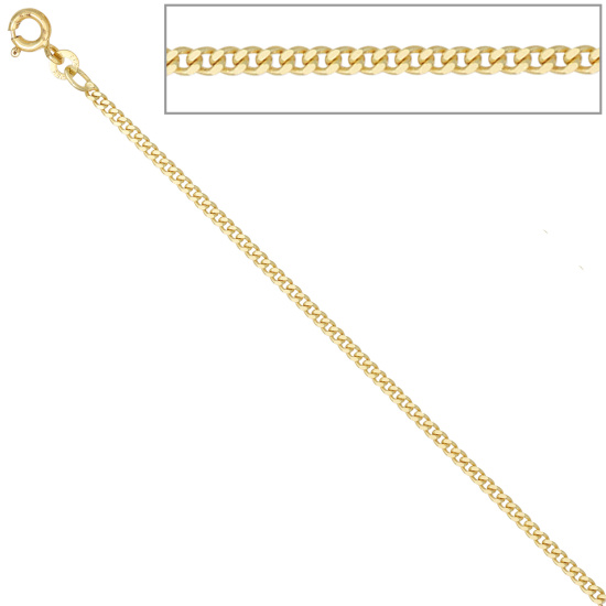 Panzerkette 585 Gelbgold 2,1 mm 45 cm Gold Kette Halskette Goldkette Federring