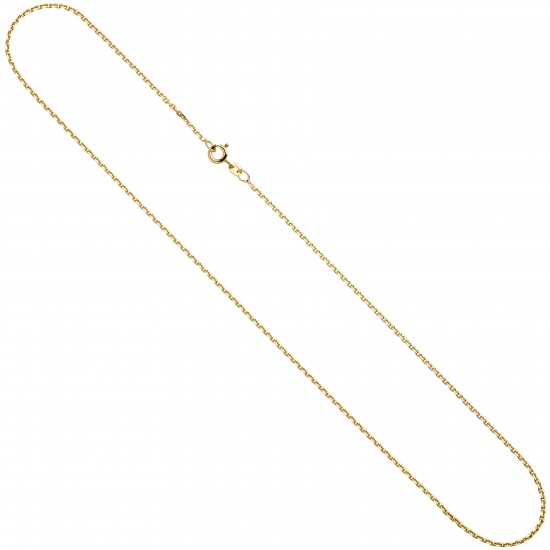 Ankerkette 333 Gelbgold 1,2 mm 45 cm Gold Kette Halskette Goldkette Federring