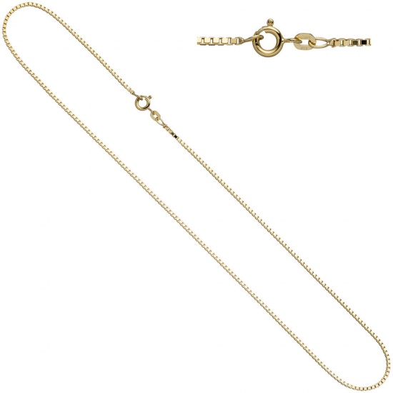 Venezianerkette 585 Gelbgold 1,0 mm 42 cm Gold Kette Halskette Goldkette