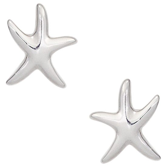 Ohrstecker Seestern 925 Sterling Silber rhodiniert Ohrringe Silberohrstecker